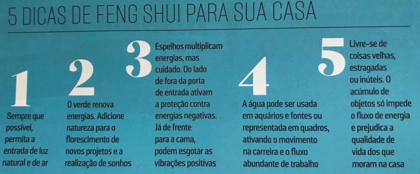 Cinco Dicas De Feng Shui